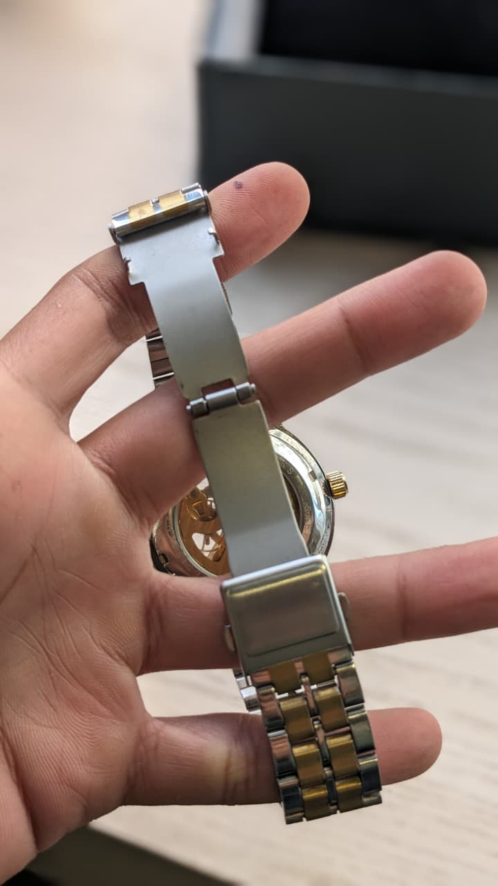 Rolex Luxury Two-Tone Skeleton Automatic Watch Gold & Silver Finish